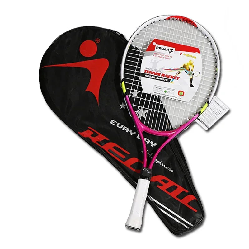 23 Inch Youth Tennis Racket, Aluminum Alloy Frame with Strong Nylon String for Junior Training