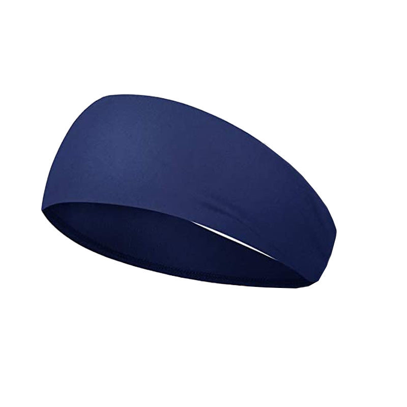 Navy Blue Basic Elastic Sports Sweatband