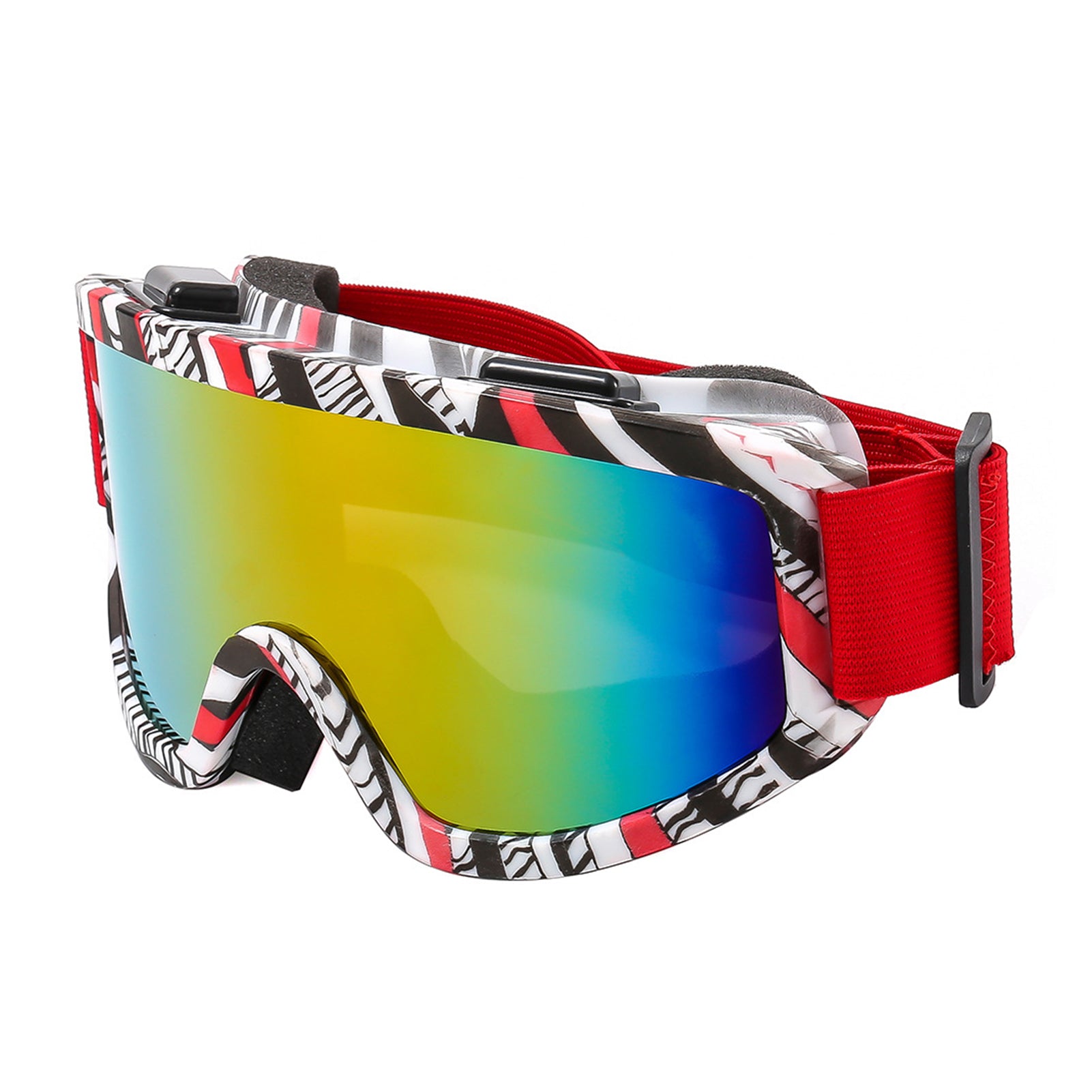 Large Frame Ski Goggles Colorful Anti-Glare Lens Outdoor Snowboarding, 17 Variants