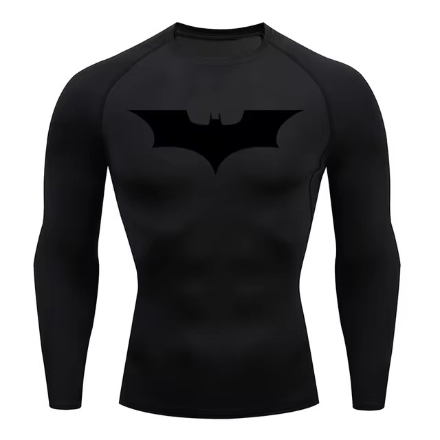 Batman Siyah Compression Uzun kollu Tişört