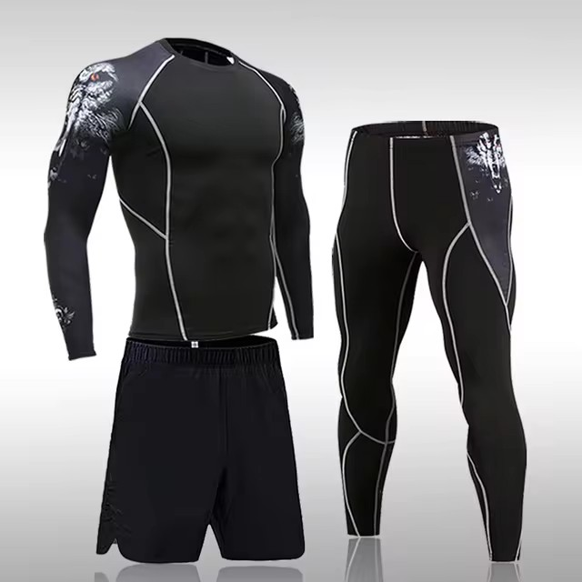 3'lü Compression Spor Kıyafet Takımı Model 1