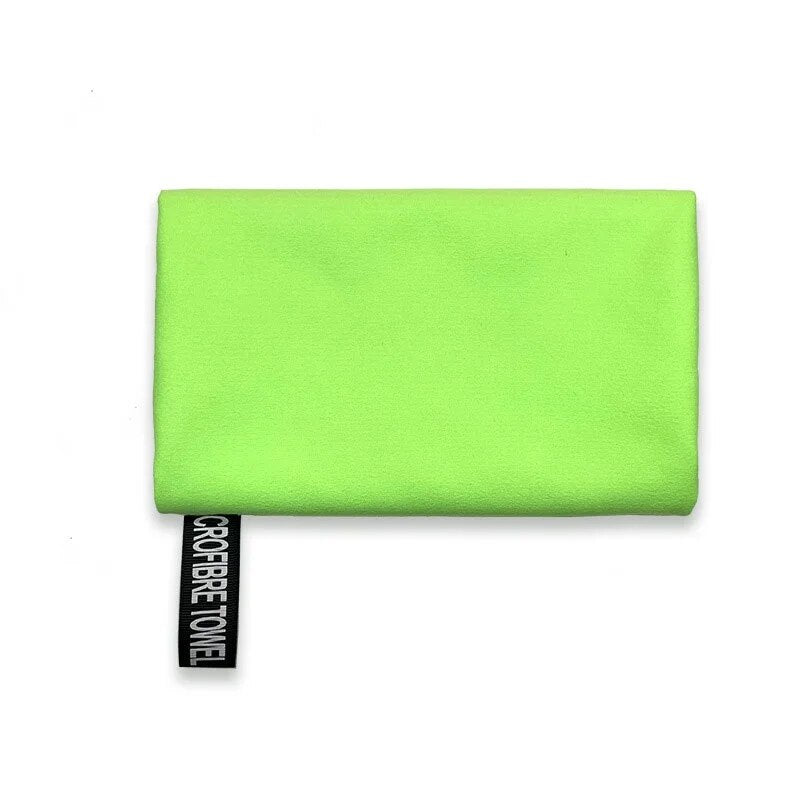 Ultra-Absorbent Light Green Microfiber Towel for Sports & Outdoor Activities