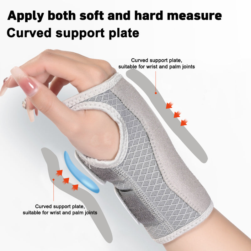 Gray Wrist Brace Splint for Carpal Tunnel, Arthritis, Tendonitis, Sprains & Injuries, Wrist Pain Relief Support