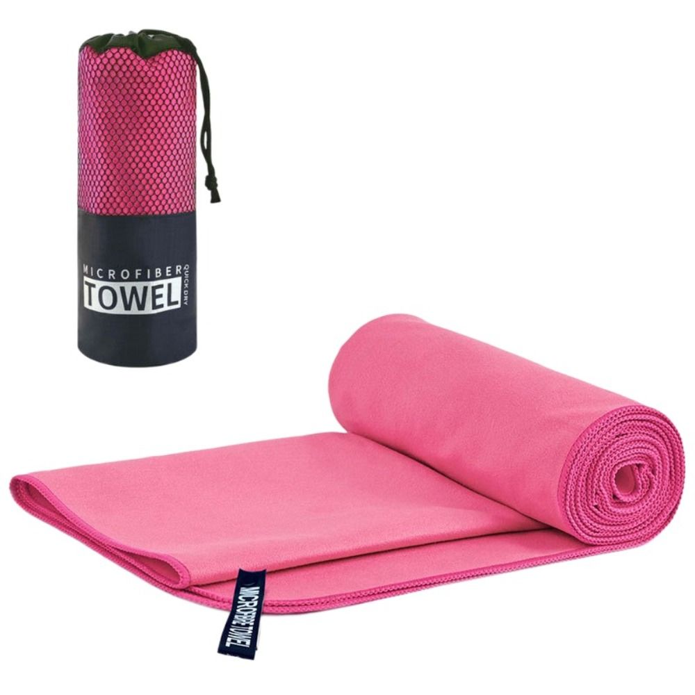 Fit-Flip Quick-Dry Pink Microfiber Sports Towel – Soft, Lightweight & Absorbent