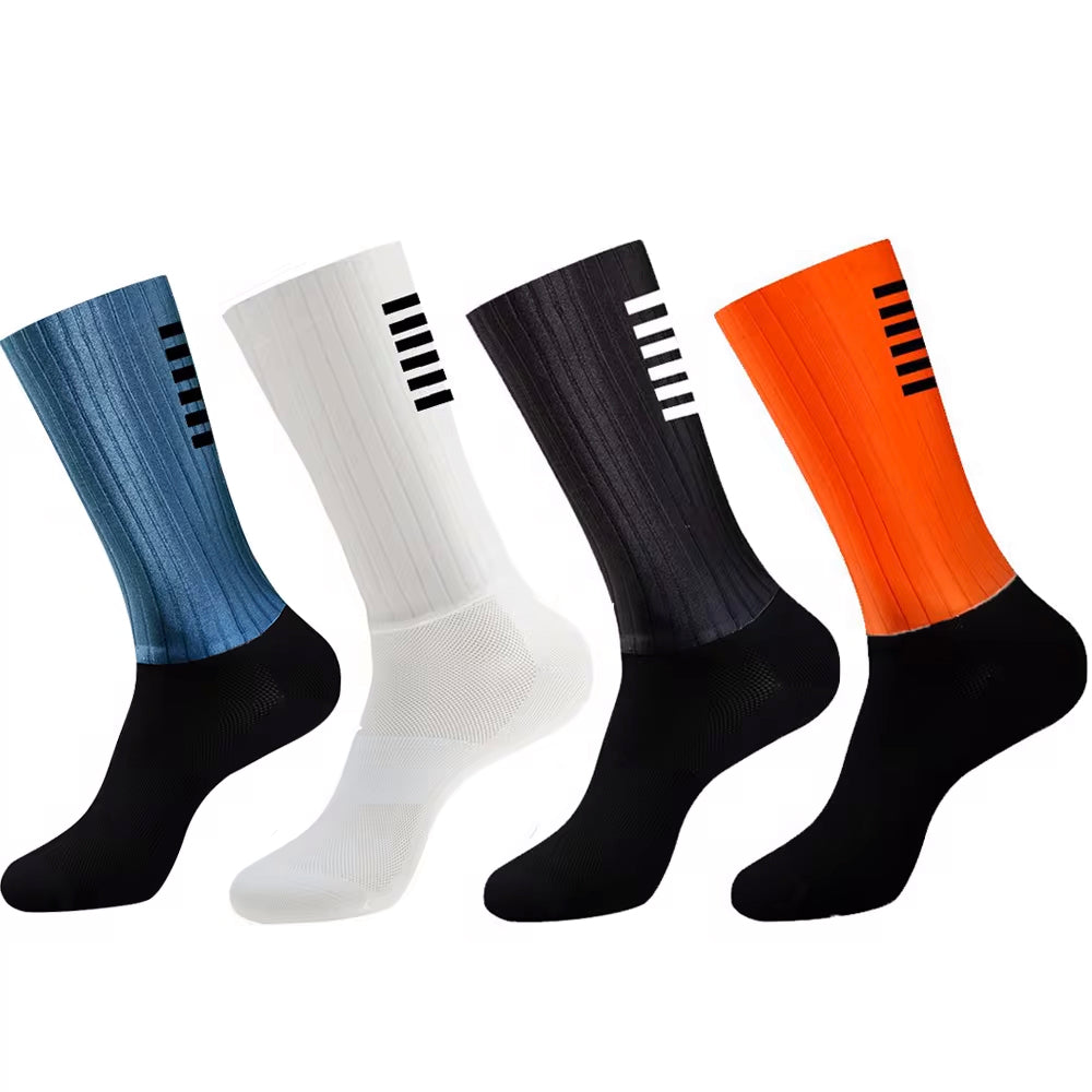 Standard Size Silicone Cycling Aero Socks Anti Socks Slip Men Bicycle Sport Running Bike Socks