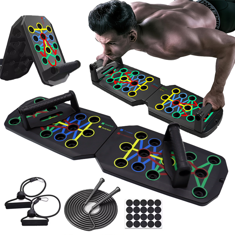 Portable Foldable Push-Up Board – Multifunctional Fitness Equipment for Chest, Arms, Back & Core Training